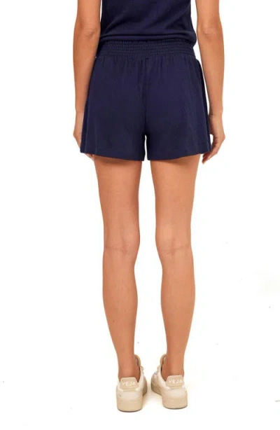 Threads 4 Thought Gwyneth Smocked Pull-on Shorts In Blue