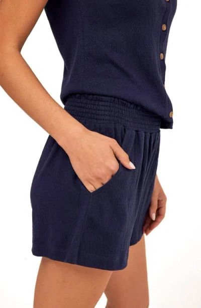 Threads 4 Thought Gwyneth Smocked Pull-on Shorts In Blue