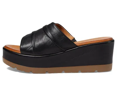 Spring Step Allerton Platform Wedge Slide Sandal In Black