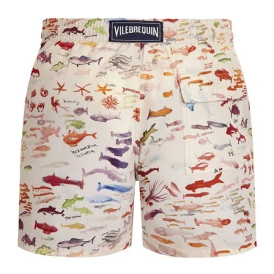 Vilebrequin X Fabrice Hyber Pescador 5.9 Watercolor Fish Swim Shorts In Multi