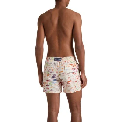 Vilebrequin X Fabrice Hyber Pescador 5.9 Watercolor Fish Swim Shorts In Multi