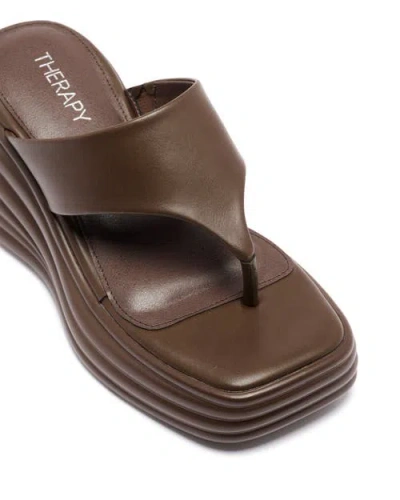 Therapy Australia Frame Square Toe Wedge Sandal