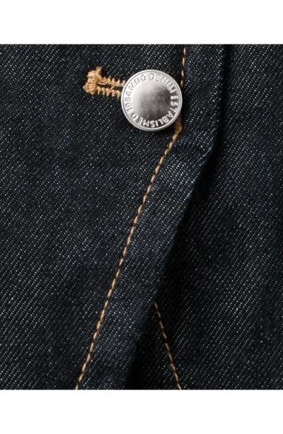 Mango Strapless Denim Top In Black