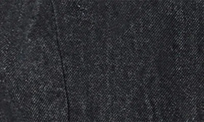 Mango Strapless Denim Top In Black