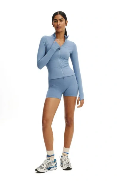 Cotton On Body Active Ultra Soft Zip Through Jacket In Blue