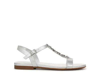 Naturalizer Teach Ankle Straps In Silver