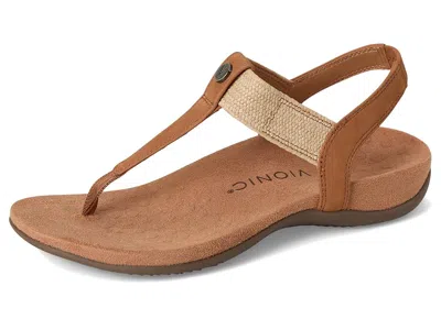 Vionic Brea Toe Post Slingback Sandal In Brown