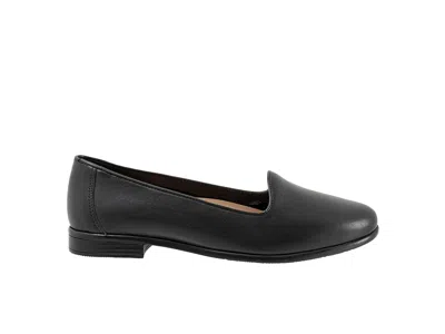 Trotters Womens Solid Flat Shoes In Black