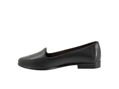 Trotters Womens Solid Flat Shoes In Black