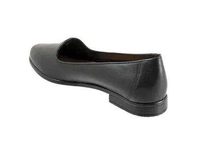 Trotters Womens Solid Flat Shoes In Black