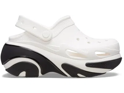 Crocs Bubble Crush Clogs Slippers White : In White