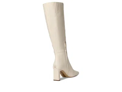 Sam Edelman Sylvia Wide Calf Knee High Boot Modern Ivory Leather In White
