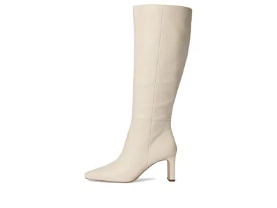 Sam Edelman Sylvia Wide Calf Knee High Boot Modern Ivory Leather In White