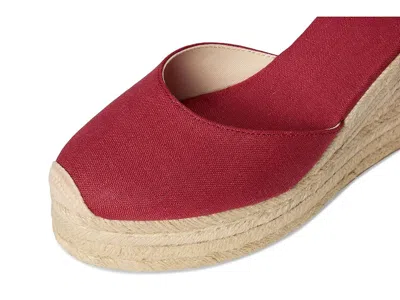 Soludos Platform Wedge Espadrille In Red