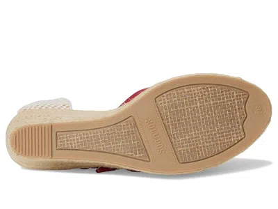 Soludos Platform Wedge Espadrille In Red