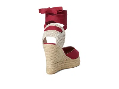 Soludos Platform Wedge Espadrille In Red