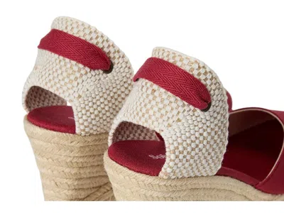 Soludos Platform Wedge Espadrille In Red