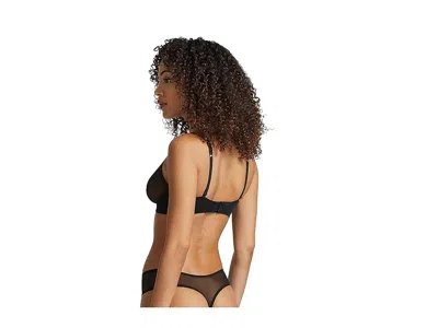 Commando Chic Mesh Thong In Black