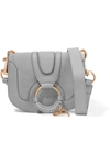 SEE BY CHLOÉ Hana mini textured-leather and suede shoulder bag