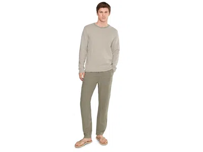 Faherty Linen Drawstring Pants In Gray