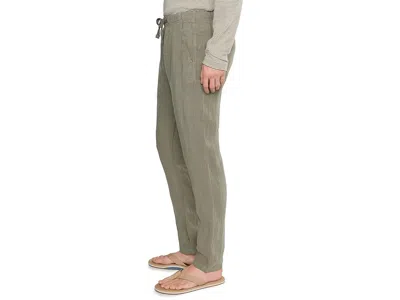 Faherty Linen Drawstring Pants In Gray