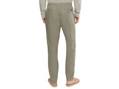 Faherty Linen Drawstring Pants In Gray