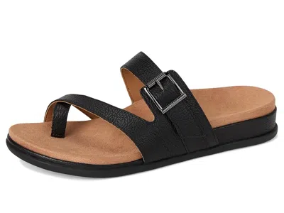 Vionic Wide Width Carmela Toe Loop Sandal In Black