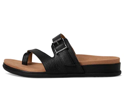 Vionic Wide Width Carmela Toe Loop Sandal In Black