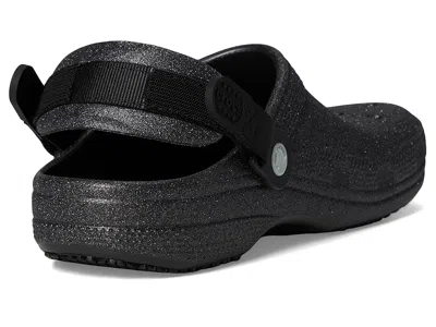 Crocs Work Classic Work Clogs Slippers Black Glitter : In Black