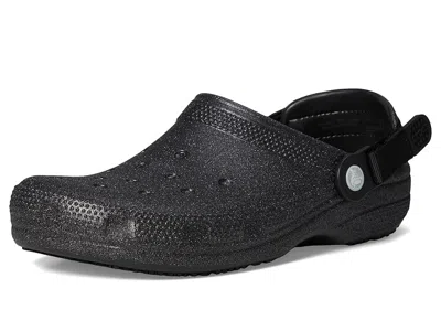 Crocs Work Classic Work Clogs Slippers Black Glitter : In Black