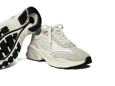 Tory Burch Multicolor Fabric And Suede Good Luck Sneakers In White