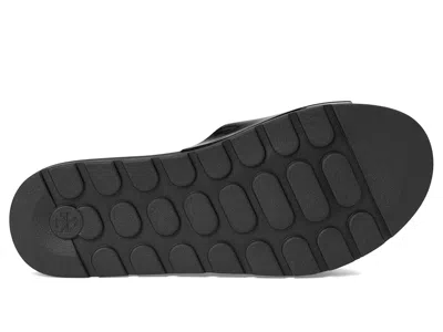 Tory Burch Patent Synthetic Leather Buckle Slide In Black