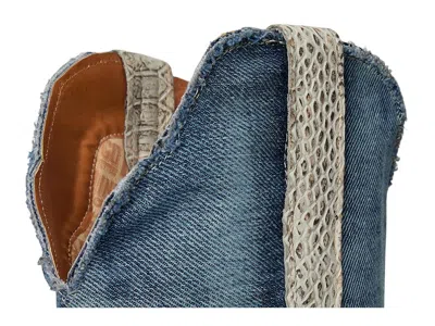 Dingo Shabby Leather Boot In Blue