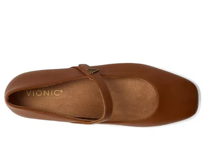 Vionic Alameda Mary Jane Flat In Brown