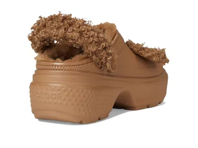 Crocs Stomp Lined Clogs Slippers Sepia Bear : In Multi