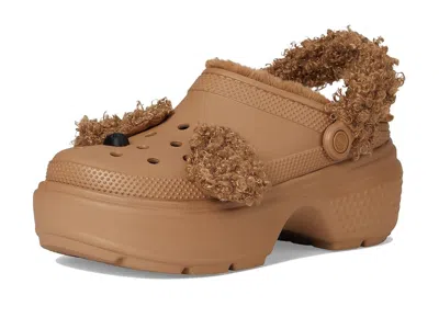 Crocs Stomp Lined Clogs Slippers Sepia Bear : In Multi