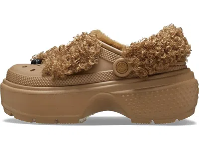 Crocs Stomp Lined Clogs Slippers Sepia Bear : In Multi