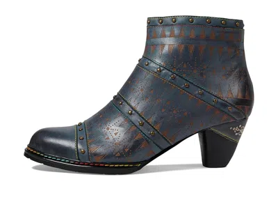 L'artiste By Spring Step Niobe Cap Toe Bootie In Blue