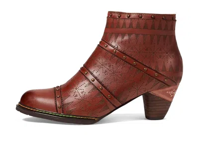 L'artiste By Spring Step Niobe Cap Toe Bootie In Brown