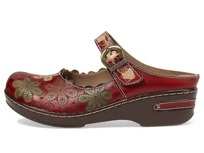 L'artiste By Spring Step Flochino Platform Mule In Red