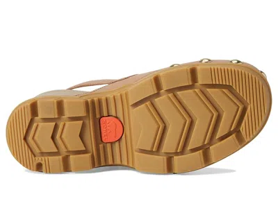 Sorel Roman Leather Slingback Platform Clogs In Brown