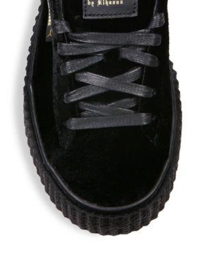 Shop Puma Fenty  X Rihanna Velvet Creeper Platform Sneakers In Black