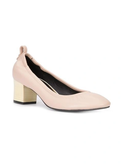 Shop Lanvin Contrast Block Heel Pumps In Pink