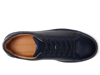 Allen Edmonds Chambers Croc Embossed Cap Toe Sneaker In Blue