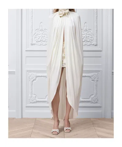 Dior Pleated Cape In White