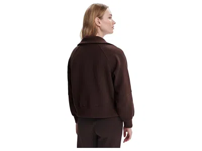Varley Doublesoft Hawley Half-zip Sweatshirt In Brown