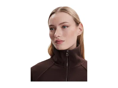 Varley Doublesoft Hawley Half-zip Sweatshirt In Brown