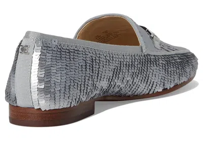Sam Edelman Loraine Glamour Bit Loafer Matte Silver Fabric In Silver