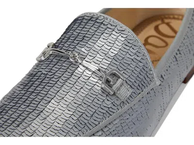 Sam Edelman Loraine Glamour Bit Loafer Matte Silver Fabric In Silver