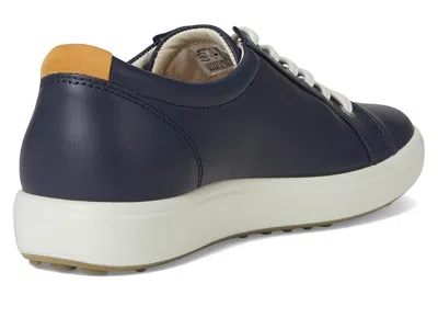 Ecco Low-top Sneakers With Smooth Leather Upper In Blue